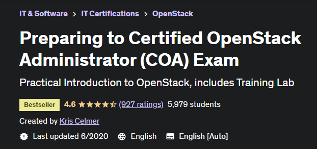 Preparing for Certified OpenStack Administrator (COA) Exam