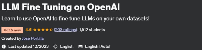 LLM Fine Tuning on OpenAI