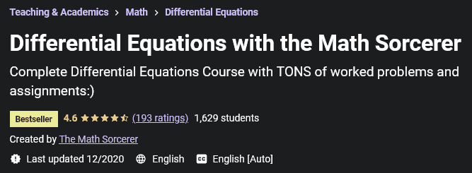 Differential Equations with the Math Sorcerer