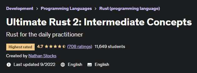 Ultimate Rust 2: Intermediate Concepts