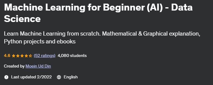 Machine Learning for Beginners (AI) - Data Science