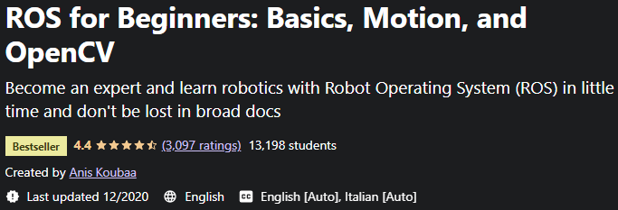 ROS for Beginners Basics Motion OpenCV