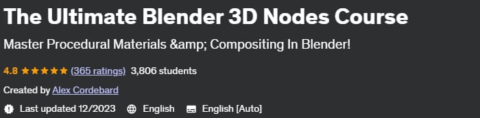 The Ultimate Blender 3D Nodes Course