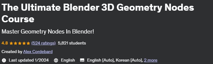 The Ultimate Blender 3D Geometry Nodes Course