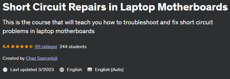 Short Circuit Repairs in Laptop Motherboards