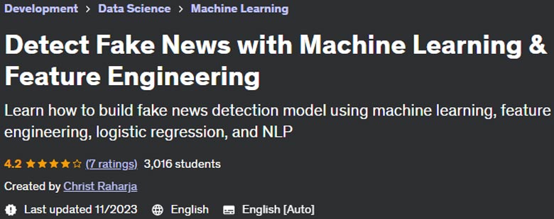 Detect Fake News with Machine Learning & Feature Engineering