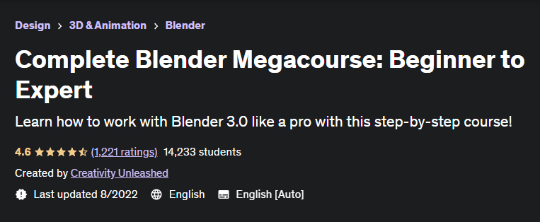 Complete Blender Megacourse Beginner to Expert