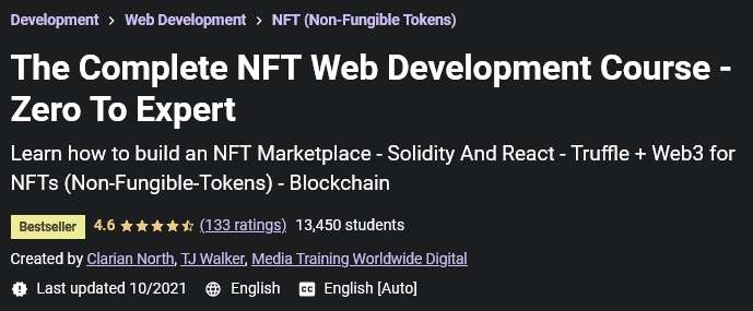 The Complete NFT Web Development Course - Zero To Expert