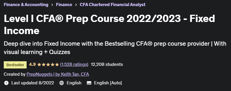 Level I CFA® Prep Course 2022/2023 - Fixed Income