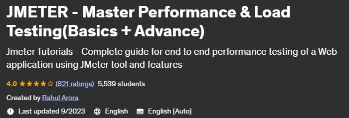 JMETER - Master Performance & Load Testing (Basics + Advance) (updated 5_2021)