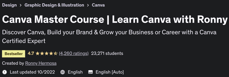 Canva Master Course |  Learn Canva with Ronny