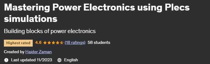 Mastering Power Electronics using Plecs simulations