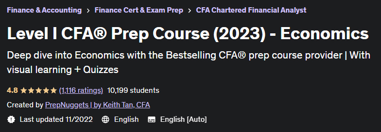 Level I CFA® Prep Course (2023) - Economics