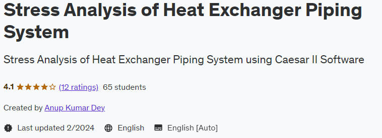 Stress Analysis of Heat Exchanger Piping System