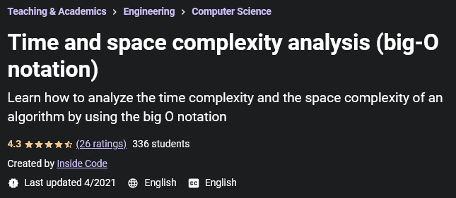 Time and space complexity analysis (big-O notation)