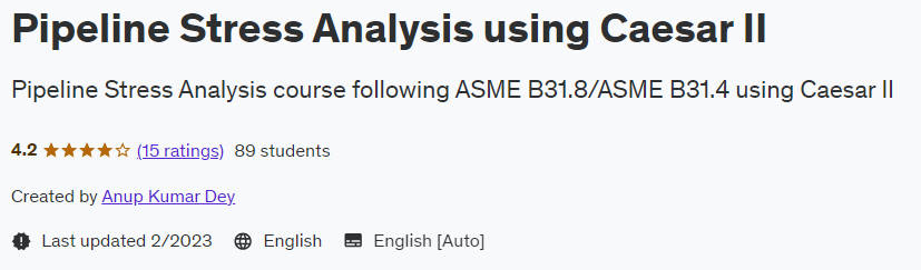 Pipeline Stress Analysis using Caesar II