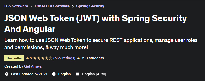 JSON Web Token (JWT) with Spring Security and Angular