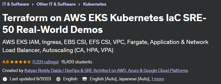 Terraform on AWS EKS Kubernetes