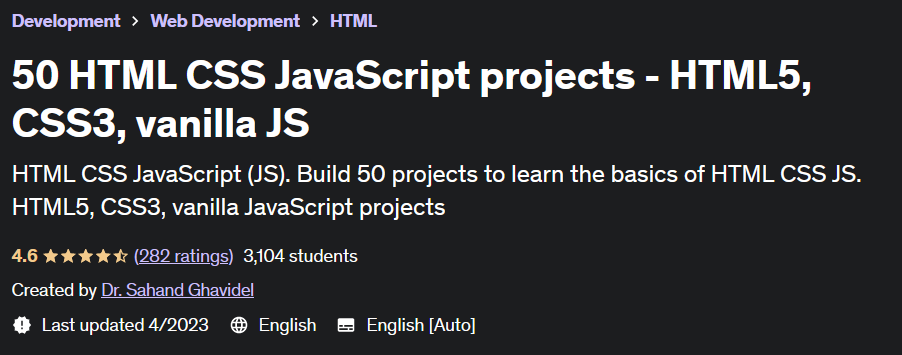 HTML CSS JavaScript projects