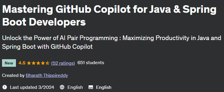 Mastering GitHub Copilot for Java & Spring Boot Developers