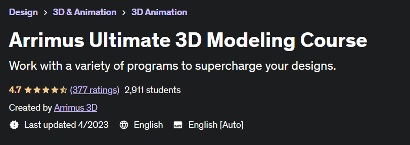 Arrimus Ultimate 3D Modeling Course 