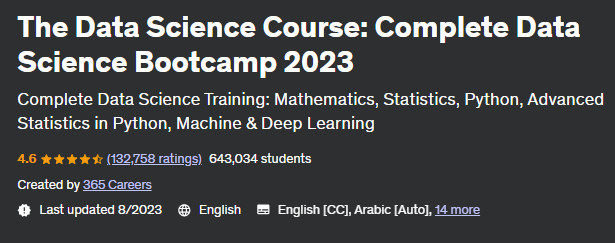 The Data Science Course: Complete Data Science Bootcamp