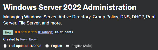 Windows Server 2022 Administration