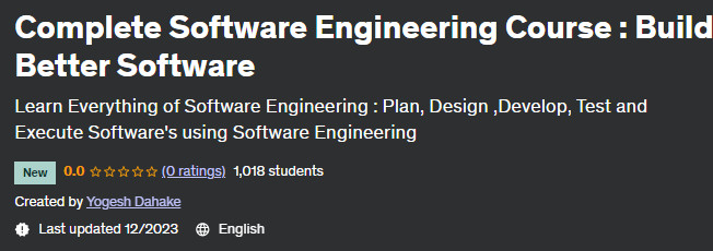 Complete Software Engineering Course: Build Better Software