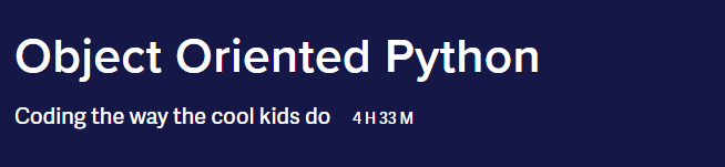 Object Oriented Python