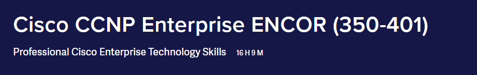 Cisco CCNP Enterprise ENCOR (350-401)