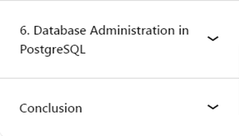 PostgreSQL Essential Training Content