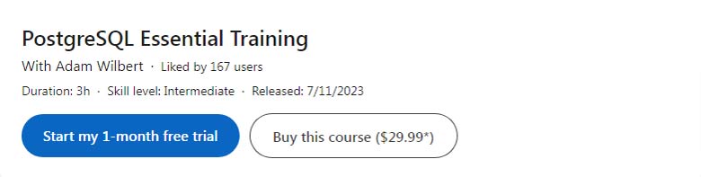 PostgreSQL Essential Training