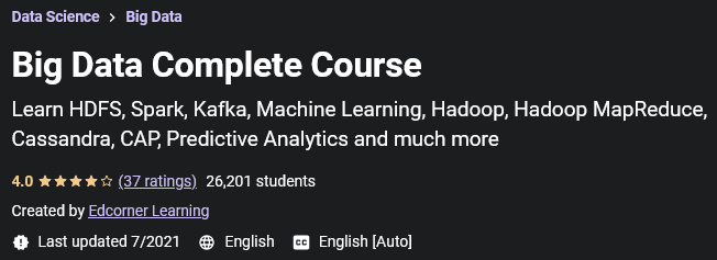 Big Data Complete Course