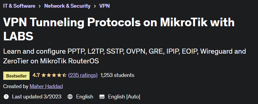 VPN Tunneling Protocols on MikroTik with LABS