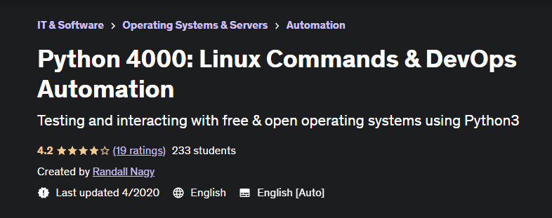 Python 4000: Linux Commands & DevOps Automation