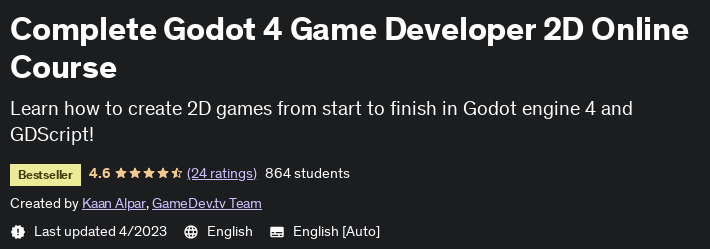 Complete Godot 4 Game Developer 2D Online Course