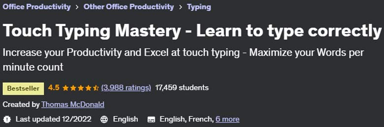 Touch Typing Mastery - Learn to type correctly