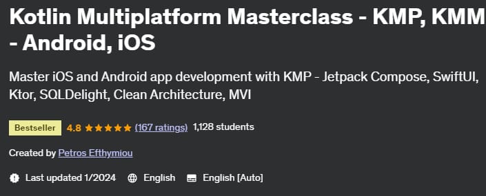 Kotlin Multiplatform Masterclass - KMP, KMM - Android, iOS