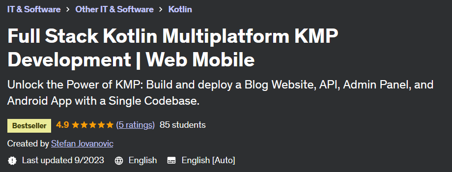 Full Stack Kotlin Multiplatform KMP Development