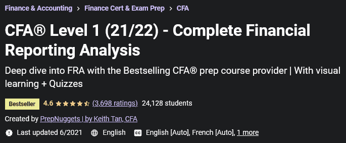 CFA® Level 1 (21/22) - Complete Financial Reporting Analysis