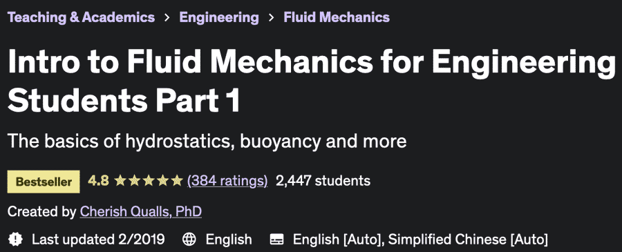 Intro to Fluid Mechanics for Engineering Students Part 1