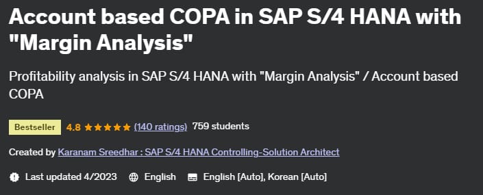 Account based COPA in SAP S_4 HANA with _Margin Analysis_