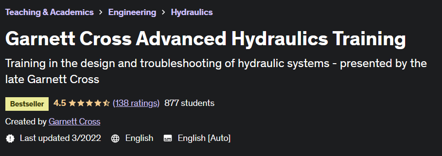 Garnett Cross Advanced Hydraulics Training