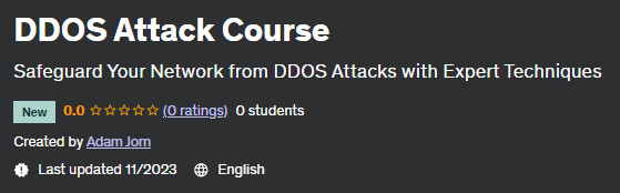 DDOS Attack Course