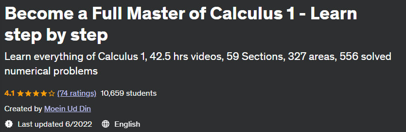 Become a Full Master of Calculus 1 - Learn step by step 