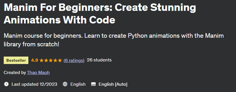 Manim For Beginners: Create Stunning Animations With Code