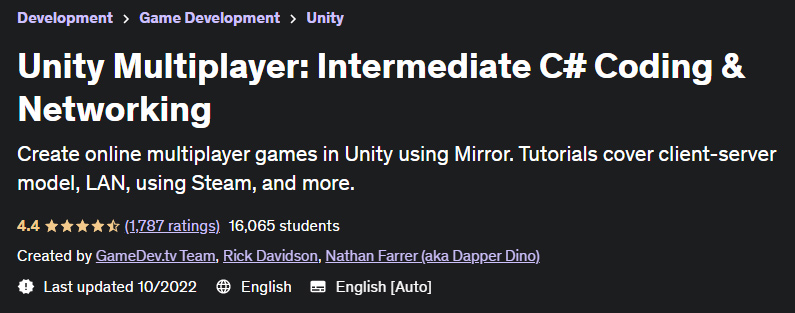 Unity Multiplayer: Intermediate C# Coding & Networking