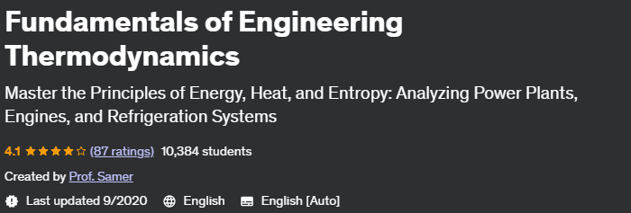 Udemy - Fundamentals of Engineering Thermodynamics