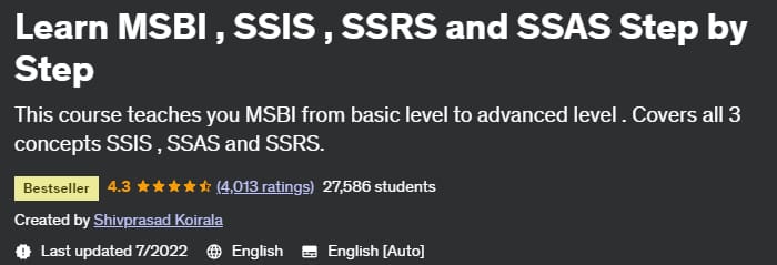 Learn MSBI, SSIS, SSRS and SSAS Step by Step