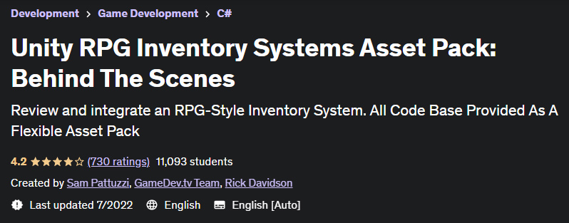 Unity RPG Inventory Systems Asset Pack: Behind The Scenes